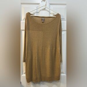 Chico's Cashmere Infused Tunic Sweater Size XL Textured Holiday Festive Mature